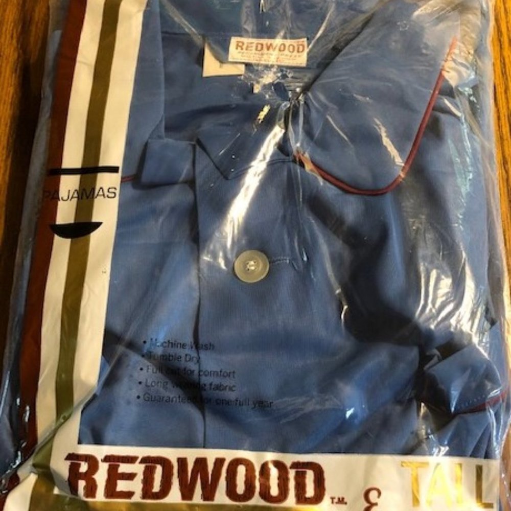 Redwood Blue Nylon Long Sleeve and Pant Pajamas